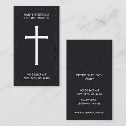 Visitekaartjes van het kerkkruis (Voorkant / Achterkant)