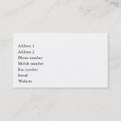 Visitekaartjes van het organisme - chubby (Achterkant)