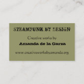 Visitekaartjes van het profiel van de Steampunk Ei (Achterkant)