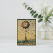 Visitekaartjes van het profiel van de Steampunk Ei (Staand voorkant)