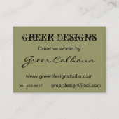 Visitekaartjes van het profiel van de Steampunk Ei (Achterkant)