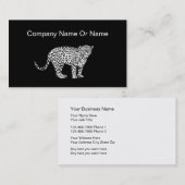 Visitekaartjes van het thema Leopard Animal Theme (Voorkant / Achterkant)