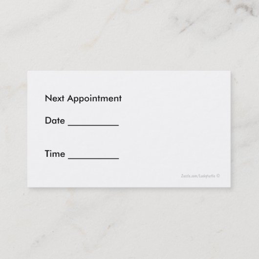 Visitekaartjes van het thema Optometrist Afsprakenkaartje (Achterkant)