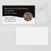 Visitekaartjes van het thema Snoep (Voorkant / Achterkant)