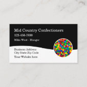 Visitekaartjes van het thema Snoep (Voorkant)