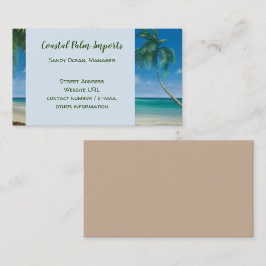 Visitekaartjes van het tropische kustparadijs (Voorkant / Achterkant)