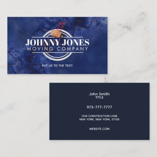  Visitekaartjes van het Verplaatsende Bedrijf (Voorkant / Achterkant)