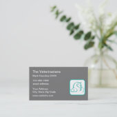 Visitekaartjes van het veterinair thema Pet Emblem (Staand voorkant)