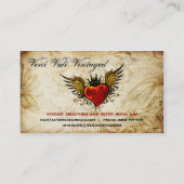  Visitekaartjes van het Winged hart van het Tattoo (Achterkant)