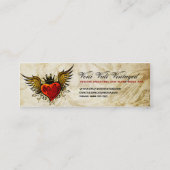 Visitekaartjes van het Winged hart van het Tattoo (Achterkant)