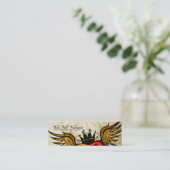 Visitekaartjes van het Winged hart van het Tattoo (Staand voorkant)