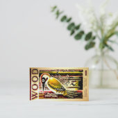 Visitekaartjes van hout (Staand voorkant)