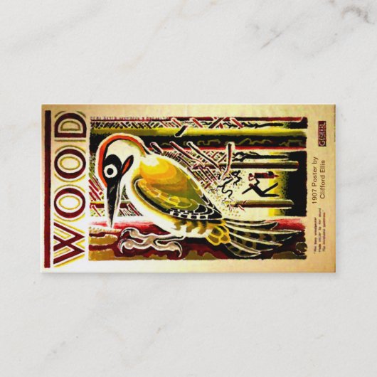 Visitekaartjes van hout (Voorkant)