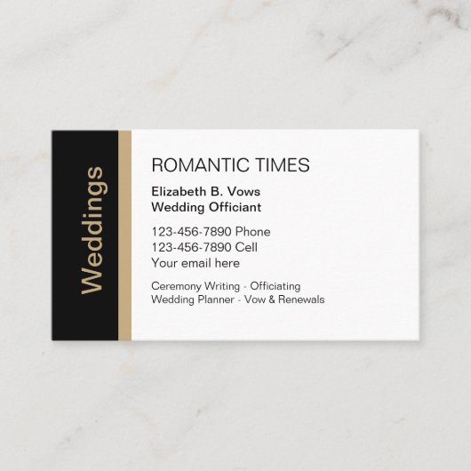 Visitekaartjes van huwelijksfunctionarissen (Voorkant)