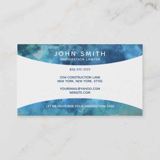 Visitekaartjes van immigratieadvocaten (Achterkant)