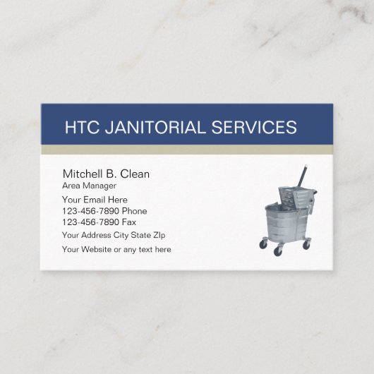 Visitekaartjes van Janitorial Services (Voorkant)