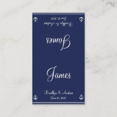 Visitekaartjes van Kaarten voor blauwe gordelverwa Plaatskaartje (Achterkant)