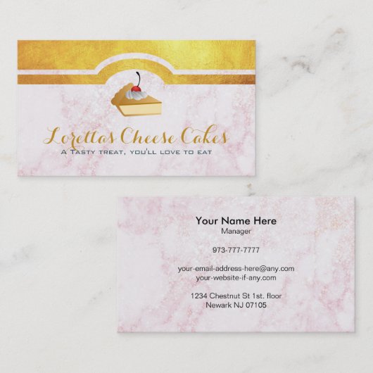 Visitekaartjes van kaaskaken (Voorkant / Achterkant)