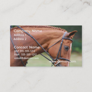 Visitekaartjes van kastanjepaarden Shows