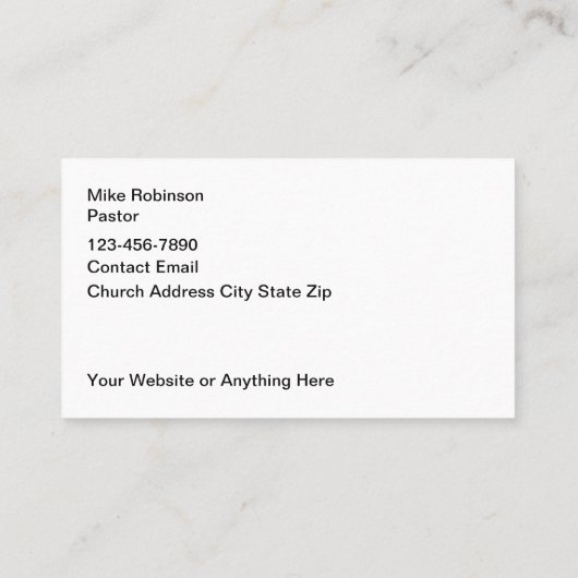 Visitekaartjes van kerk en gebed (Achterkant)