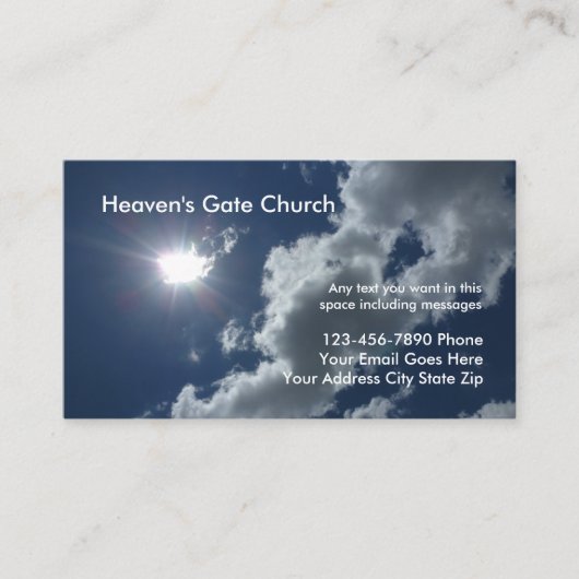 Visitekaartjes van kerken (Voorkant)