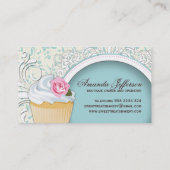 Visitekaartjes van klasjes en moderne cupcake (Achterkant)