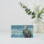 Visitekaartjes van kleurrijke schapen en troebele (Staand voorkant)