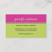 Visitekaartjes van koekjes (Achterkant)