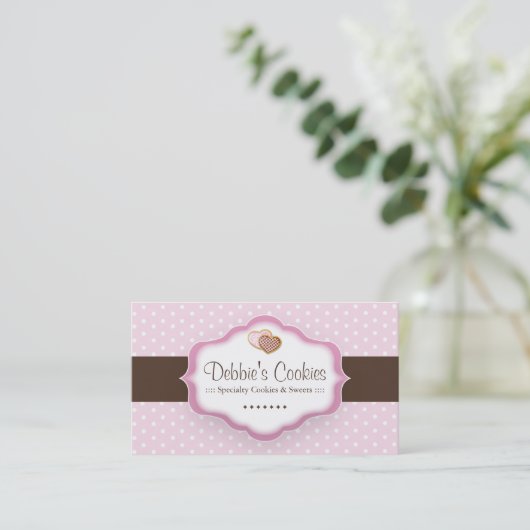 Visitekaartjes van koekjes (Staand voorkant)