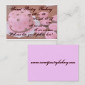 Visitekaartjes van koekjes en snoepjes (Voorkant / Achterkant)