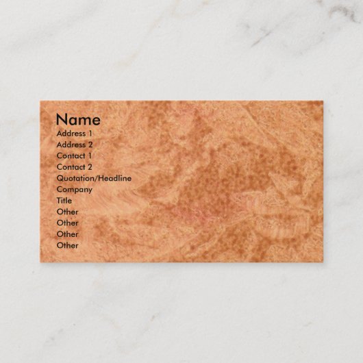 Visitekaartjes van kopermix (Voorkant)