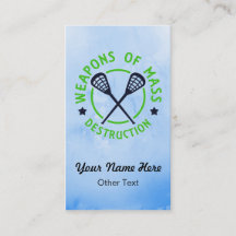  Visitekaartjes van lacrosse wapens