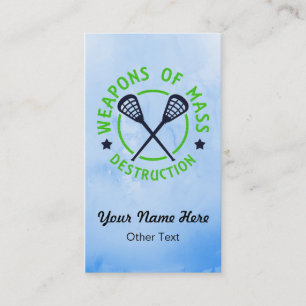 Visitekaartjes van lacrosse wapens