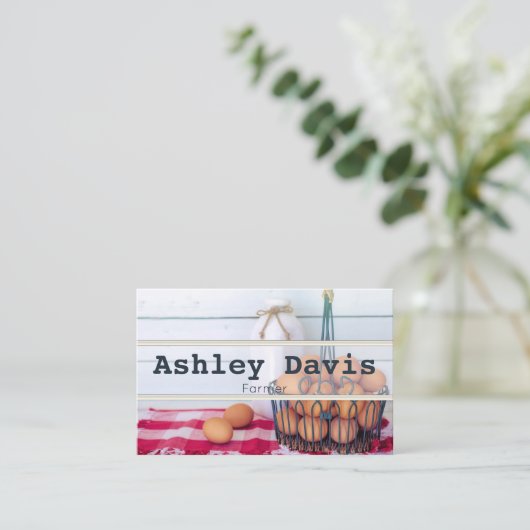 Visitekaartjes van landbouwers (Staand voorkant)