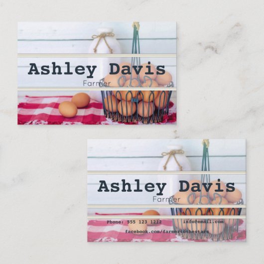 Visitekaartjes van landbouwers (Voorkant / Achterkant)