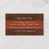 Visitekaartjes van leder en bont (Achterkant)