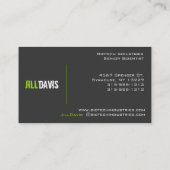 Visitekaartjes van leder uit de kool (Achterkant)