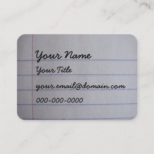 Visitekaartjes van leerkrachten (Voorkant)