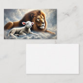 Visitekaartjes van leeuwen en lammeren (Voorkant / Achterkant)