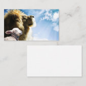 Visitekaartjes van leeuwen en lammeren (Voorkant / Achterkant)