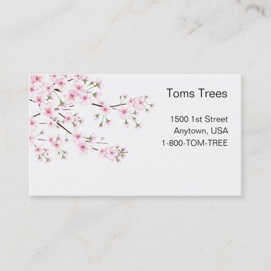 Visitekaartjes van lente-bloesems (Voorkant)