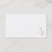 Visitekaartjes van lentroze bloemen (Achterkant)