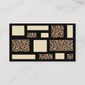 Visitekaartjes van Leopard Print Cream Color Block (Achterkant)