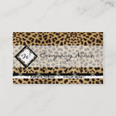 Visitekaartjes van leopard Print Monogram (Achterkant)