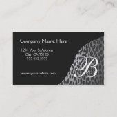 Visitekaartjes van leopard Print Monogram (Achterkant)