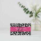 Visitekaartjes van leopard Print Monogram (Staand voorkant)