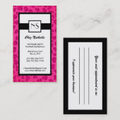 Visitekaartjes van leopard Print Monogram Afsprakenkaartje (Voorkant / Achterkant)