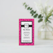 Visitekaartjes van leopard Print Monogram Afsprakenkaartje (Staand voorkant)