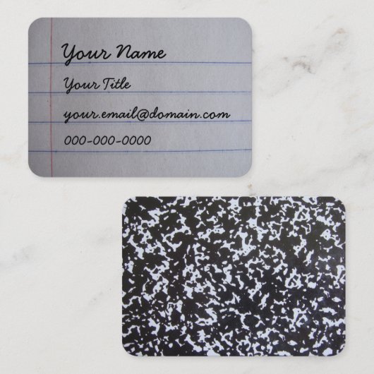 Visitekaartjes van leraren (Voorkant / Achterkant)