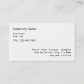 Visitekaartjes van Limo (Achterkant)